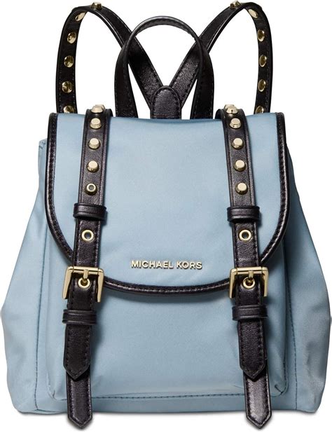 Michael Kors Leila Nylon Mini Flap Backpack (Pale Blue)